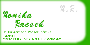 monika racsek business card
